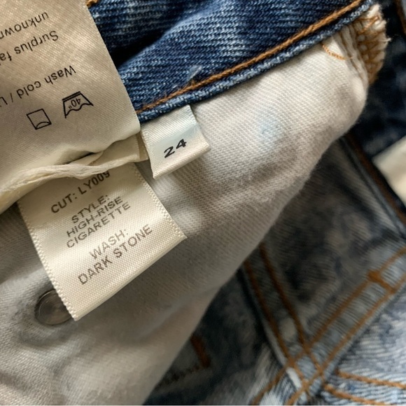 Reformation High Rise Cigarette Jeans in Dark Stone - Picture 4 of 6